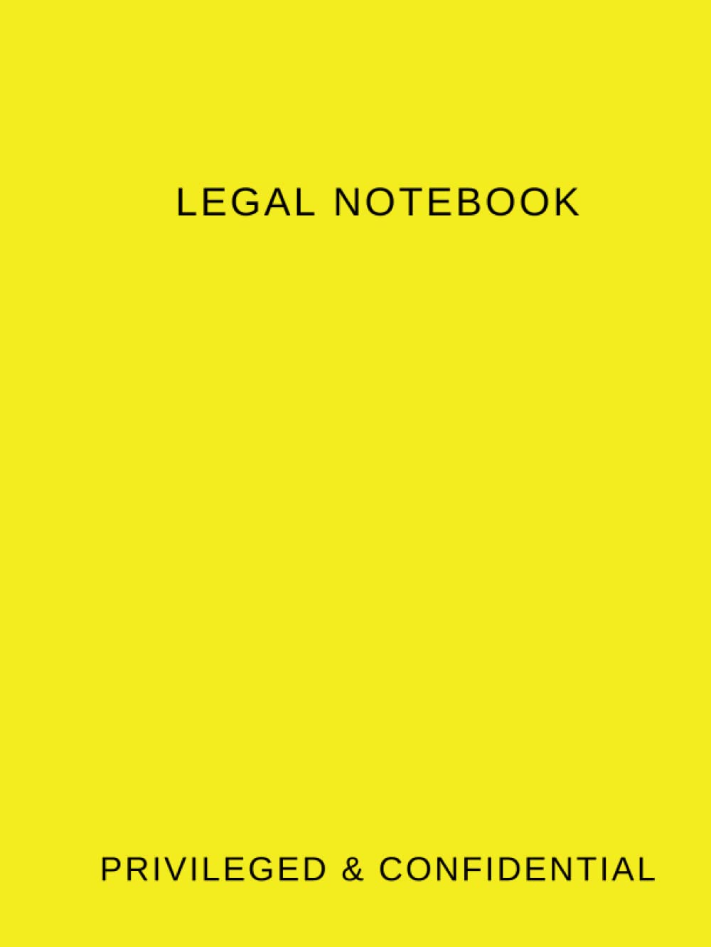 Legal notebook: Privileged & Confidential: 8.25 x 11 inch, hard cover, lined, professional notebook - Yellow baixar livro de graça