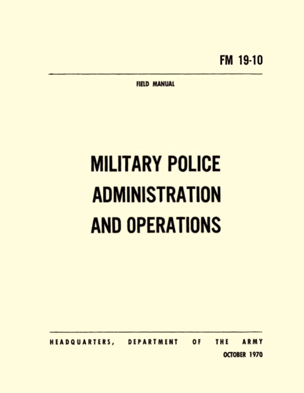 capítulo por capítulo baixar Military Police Administration and Operations Field Manual: FM 19-10, October 1970