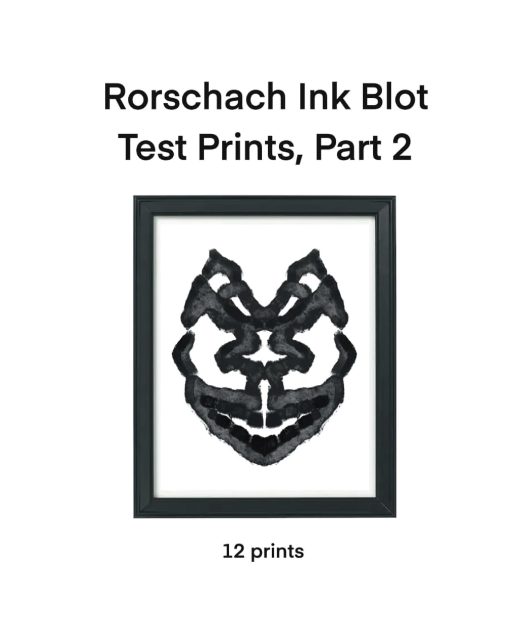 ler totalmente 12 Rorschach Ink Blot Test Prints, Part 2