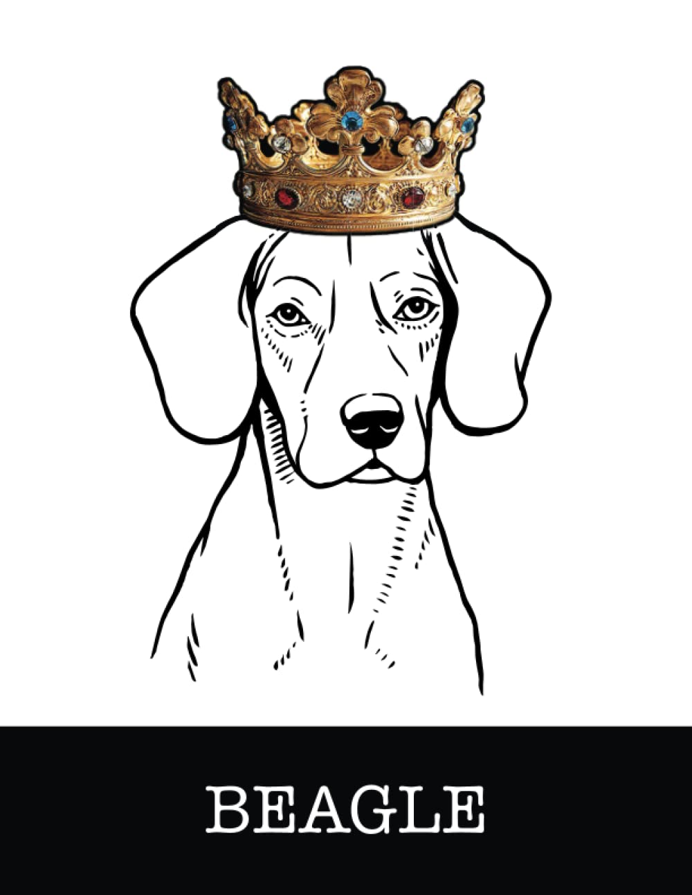 capítulo por capítulo baixar Beagle: Beagle King/Queen Wearing Crown 8.5 x 11 Notebook Journal, 200 lined pages
