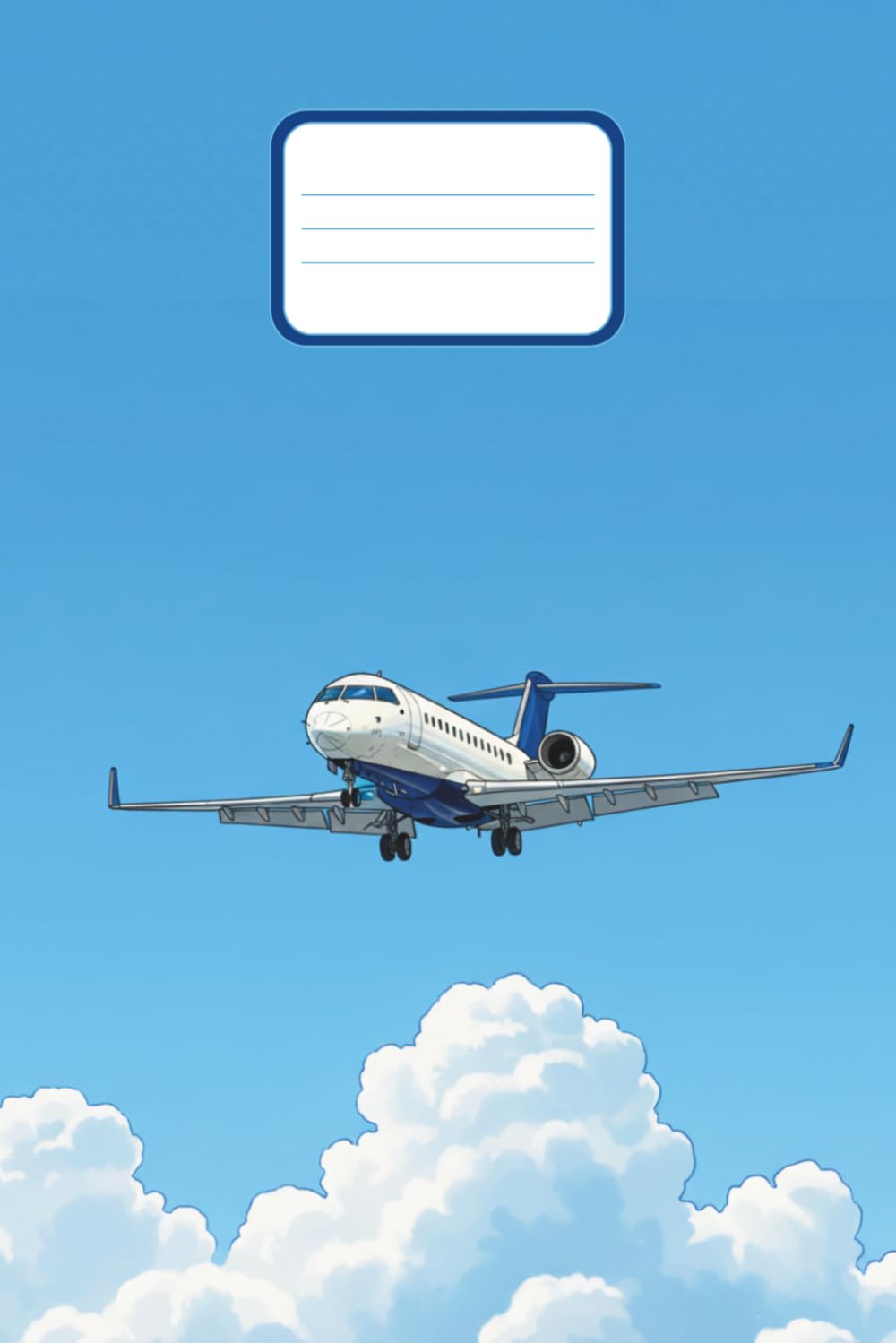 ler totalmente Modern Aviation Notebook: Minimalist Jet above the Clouds Cover, 120 Lined Pages, 6x9 Inches - Calm Travel Journal for Aviation Lovers