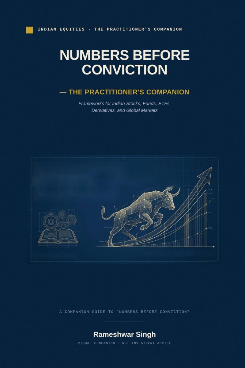 ler totalmente NUMBERS BEFORE CONVICTION - The Practitioner's Companion: Frameworks for Indian Stocks, Funds, ETFs, Derivatives, and Global Markets