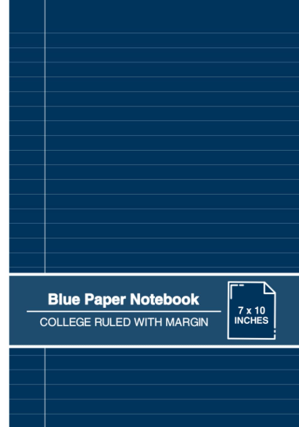 ler totalmente Blue Paper Notebook: College Ruled with Margin | For use with Gel Pens and White Ink | Cyanotype Look | Medium