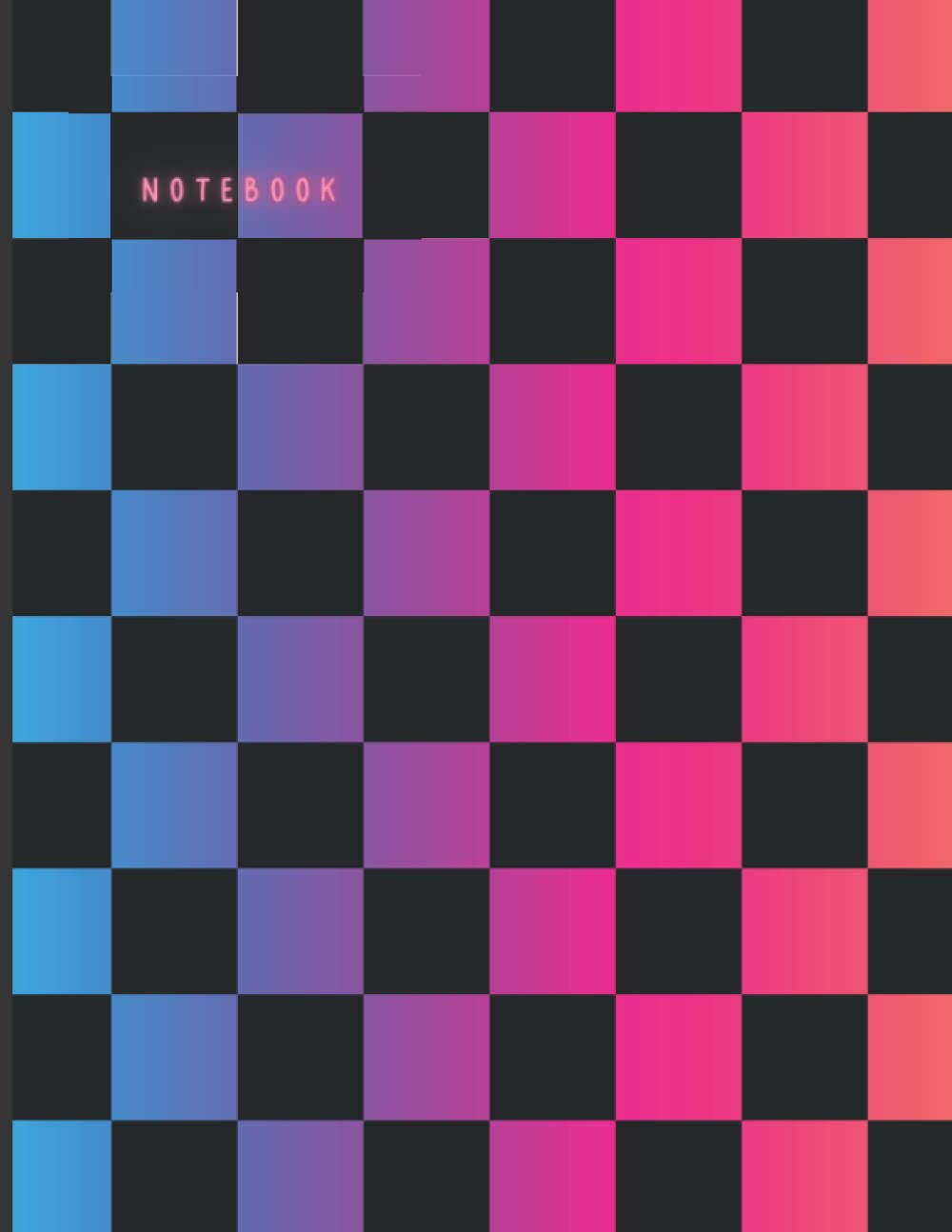 ler totalmente Checkered Notebook: Aesthetic Notebook, Checkerboard Pattern, Blank Lined Paperback Notebook Journal, Gradient Checkered Notebook Retro