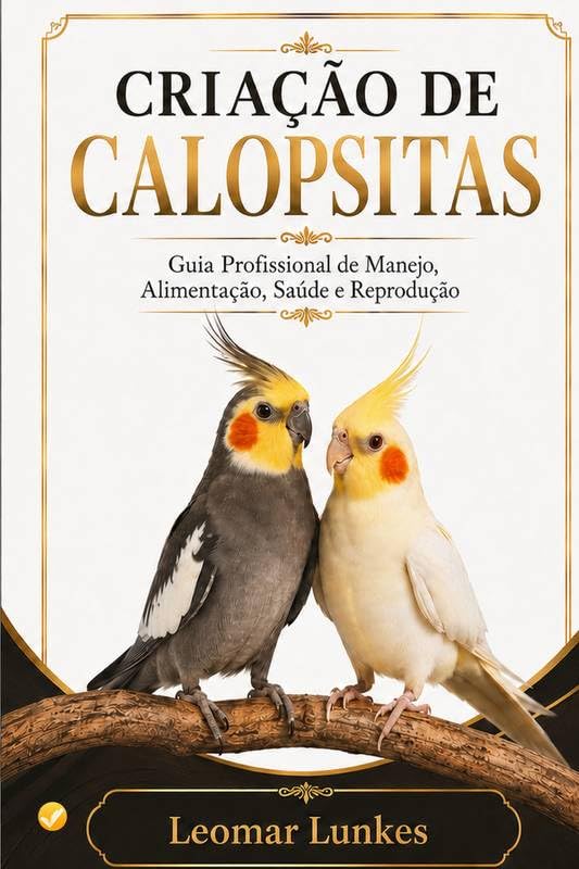 Criação de Calopsitas: Guia Profissional de Manejo, Alimentação, Saúde e Reprodução