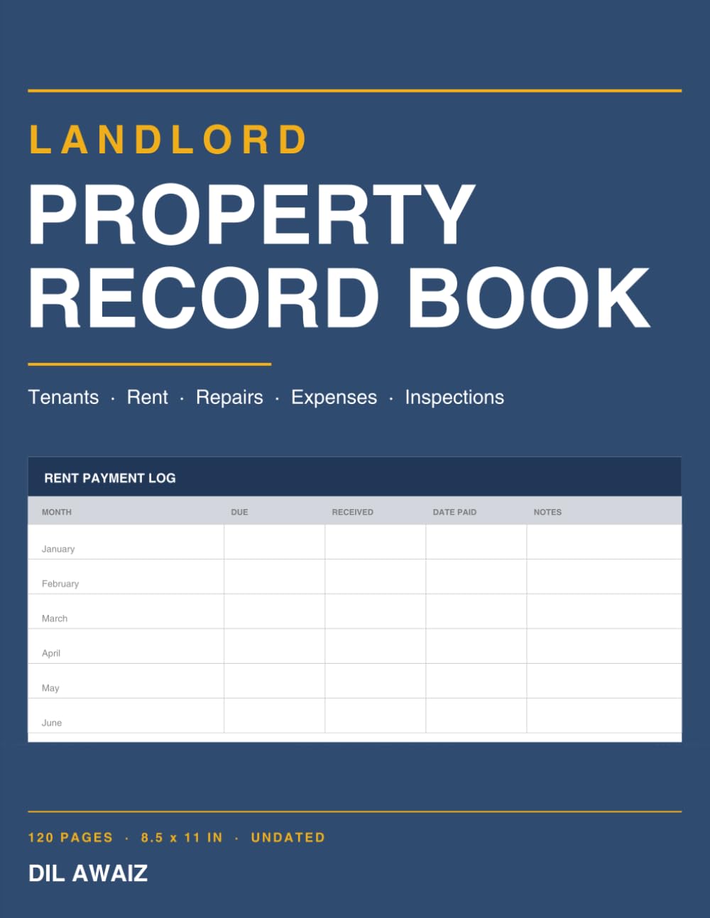 capítulo por capítulo baixar Landlord Property Record Book: Rental Property Log Book for Tenants, Rent Payments, Repairs, Expenses and Inspections | 120 Pages for UK and US Landlords