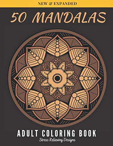 ler totalmente 50 Mandalas Adult Coloring Book: An Adult Flower Coloring Book | Beautiful Mandalas for Stress Relief and Relaxation