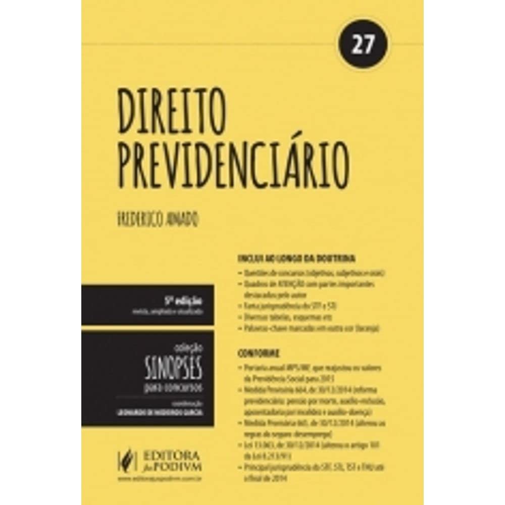 capítulo por capítulo baixar Direito Previdenciário - Volume 27