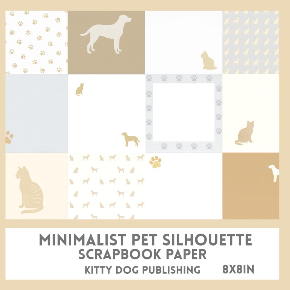 capítulo por capítulo baixar Minimalist Pet Silhouette Scrapbook Paper: 100 Sheets of 8 x 8 Inch Cat and Dog Designs for Crafting, Journaling, and Scrapbooking