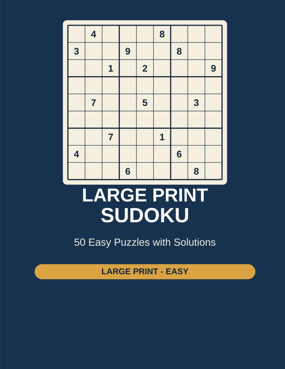 ler totalmente Large Print Sudoku for Seniors: 50 Easy Puzzles with Solutions | Large Print Edition