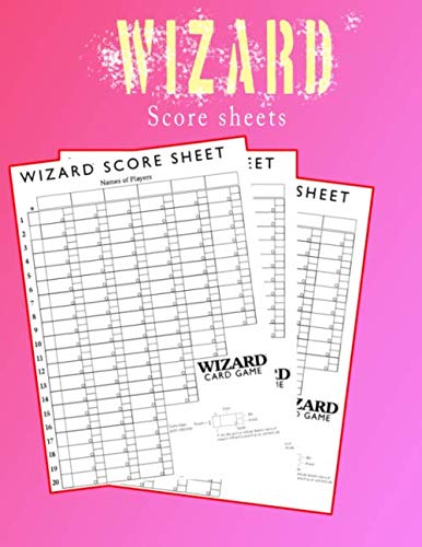 ler totalmente wizard score sheets: score sheets pad notebook for the wizard game to play with family and friends, great gift idea for card games lovers