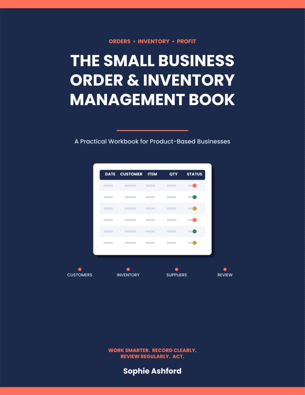 ler totalmente The Small Business Order & Inventory Management Book: A Practical Workbook for Customers, Orders, Products, Inventory, Payments, Suppliers, Costs, Profit and Monthly Business Review