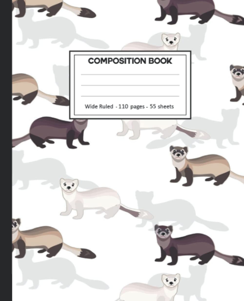 ler totalmente Composition Notebook: Wide Ruled: 110+ Lined Pages Writing Journal: weasel Theme