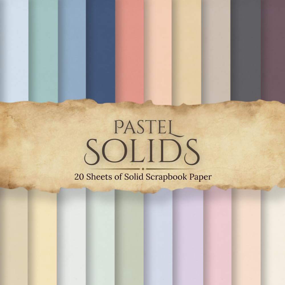 Pastel Solids Scrapbook Paper: 20 Double-Sided 8.5 Inch by 8.5 Inch Vintage-Inspired Solids in Soft Pastel Colors for Scrapbooking, Junk Journals, Card Making, and Paper Crafts baixar o livro de graça
