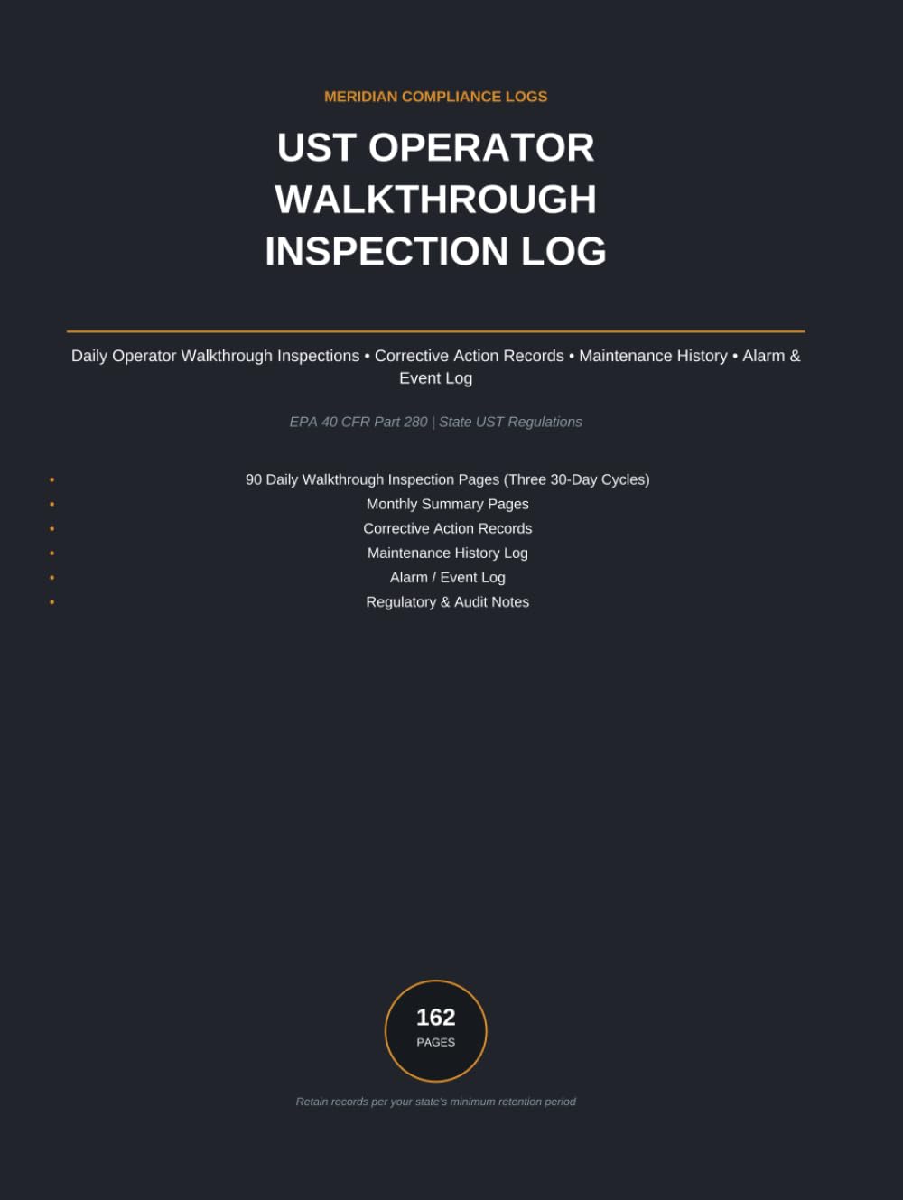 UST Operator Walkthrough Inspection Logbook: 30-Day Environmental Compliance Record for Class B Operators | EPA 40 CFR Part 280 baixar o livro de graça