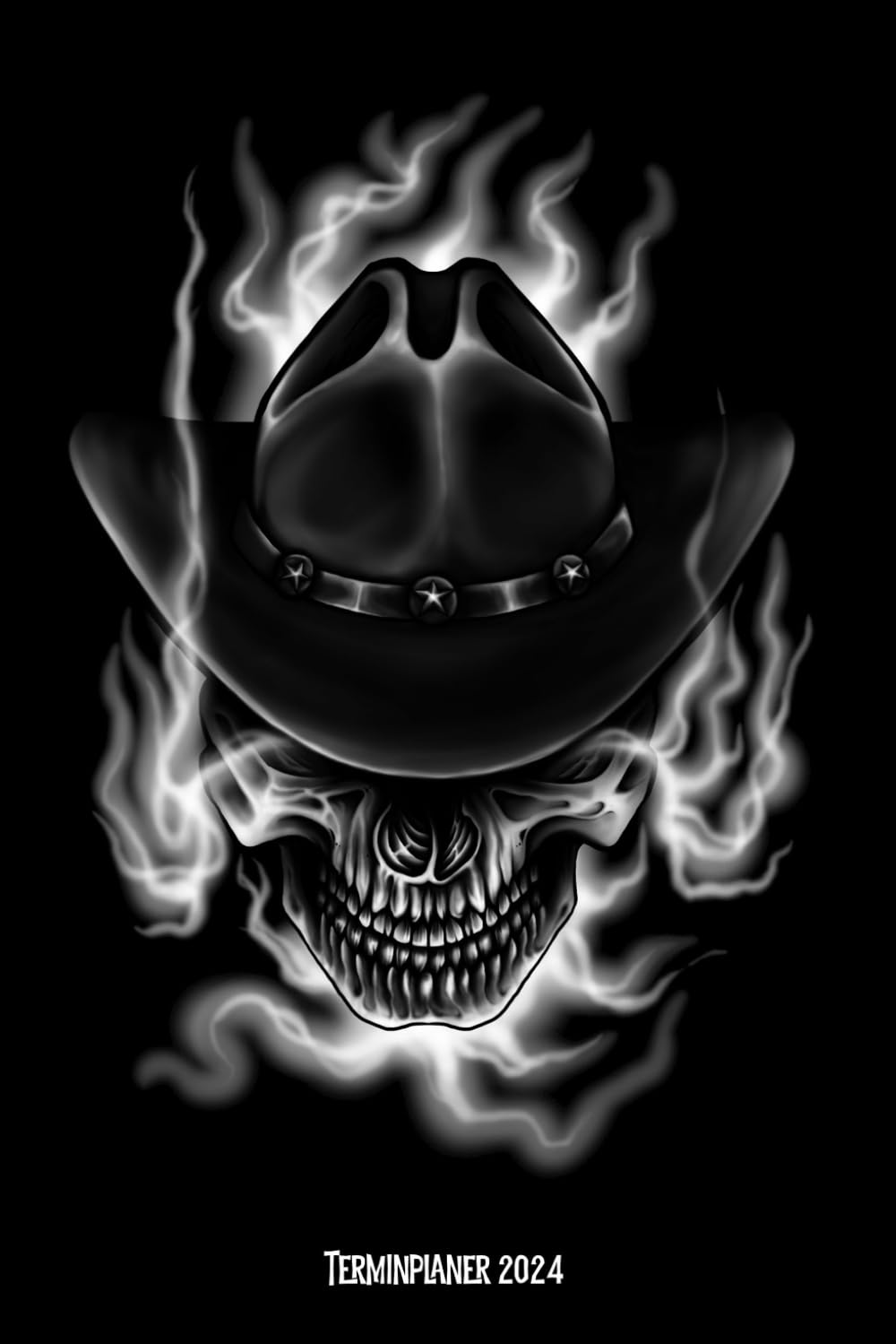 capítulo por capítulo baixar Terminplaner 2024: Cowboy Totenkopf Motiv Jahresplaner und Kalender von Januar bis Dezember 2024 - Organizer und Zeitplaner für 1 Jahr (German Edition)