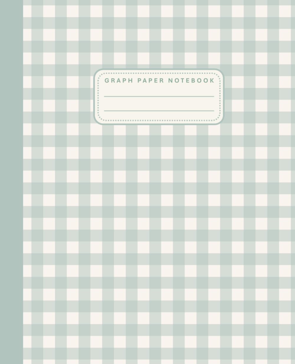 ler totalmente Graph Paper Composition Notebook: Green Aesthetic Journal with Cute Pastel Gingham Pattern | 4x4 Quad Ruled Grid Paper | 7.5 x 9.25 | 110 Pages