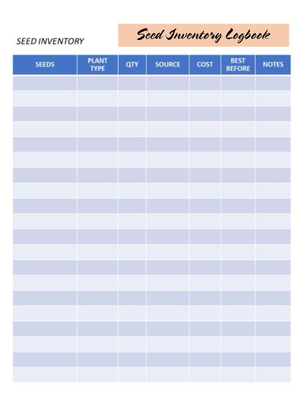 capítulo por capítulo baixar Seed Inventory: A comprehensive record that tracks various types of seeds stored for future use, including those meant for agriculture, gardening, research, or conservation.