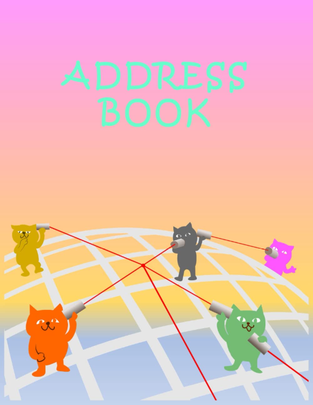 ler totalmente Address book: Large print address book, Funny design, wide entry spaces then easy to write and read