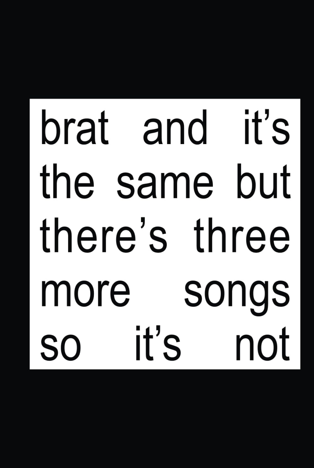 ler totalmente BRAT and it's the same but there's three more songs so it's not XCX Notebook: 6x9 Notebook Journal Funny Gag Gift For Co-workers, Friends and Family, For The Office, Sarcastic Sketchbook for Work