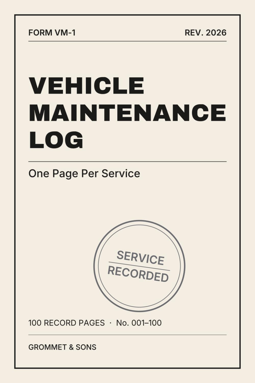 Vehicle Maintenance Log Book: Car Repair Journal · Auto Service Record Book · Oil Change Logbook · Maintenance Tracker for Any Car or Truck — 110 Pages baixar o livro de graça