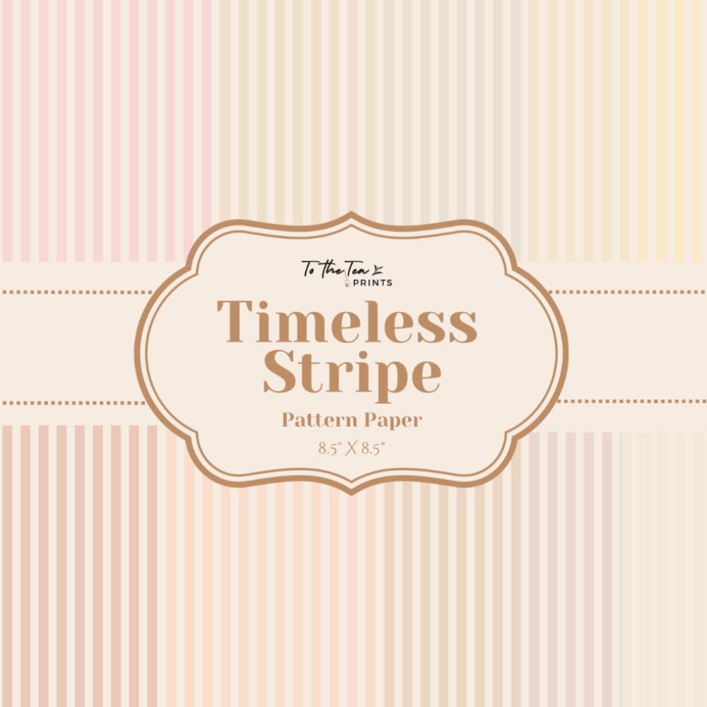 Timeless Stripe Pattern Paper: 20 Neutral Double-Sided Pattern Sheets for Scrapbooking, Card Making, Junk Journals, Origami, and Other Cut and Create Paper Crafts baixar o livro de graça