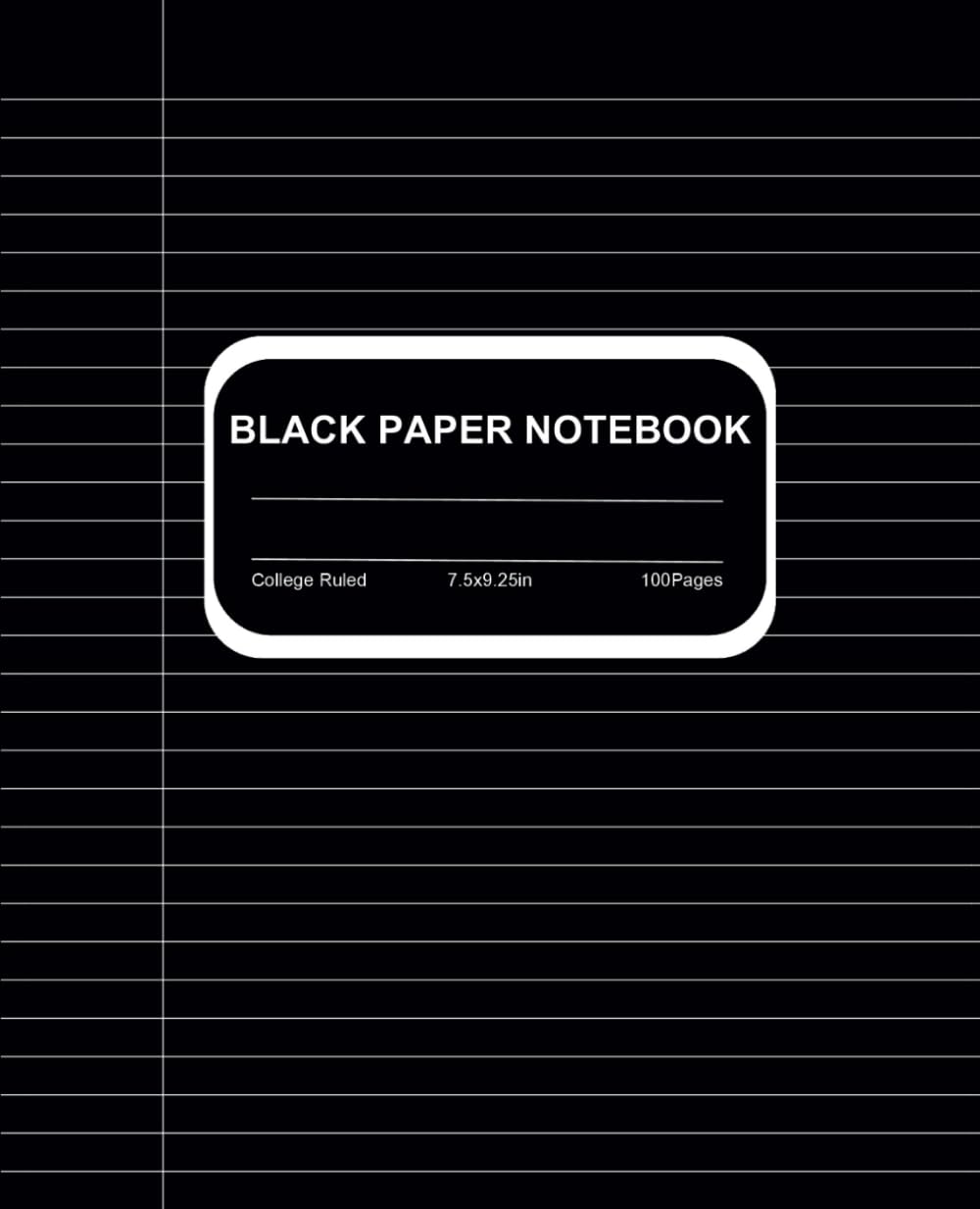 Black Paper Notebook For Gel Pens | College Ruled: 7.5 x 9.25 inch, 100 Pages - Ideal For Use with Gel Pens baixar o livro de graça