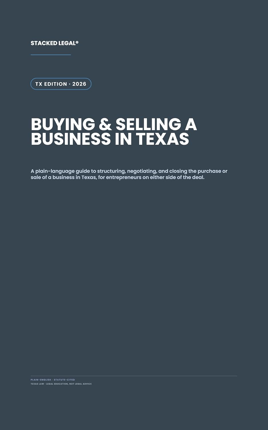 ler totalmente Buying and Selling a Business in Texas: A plain-language guide to structuring, negotiating, and closing the purchase or sale of a business in Texas, for... BUSINESS LAW SERIES) (English Edition)