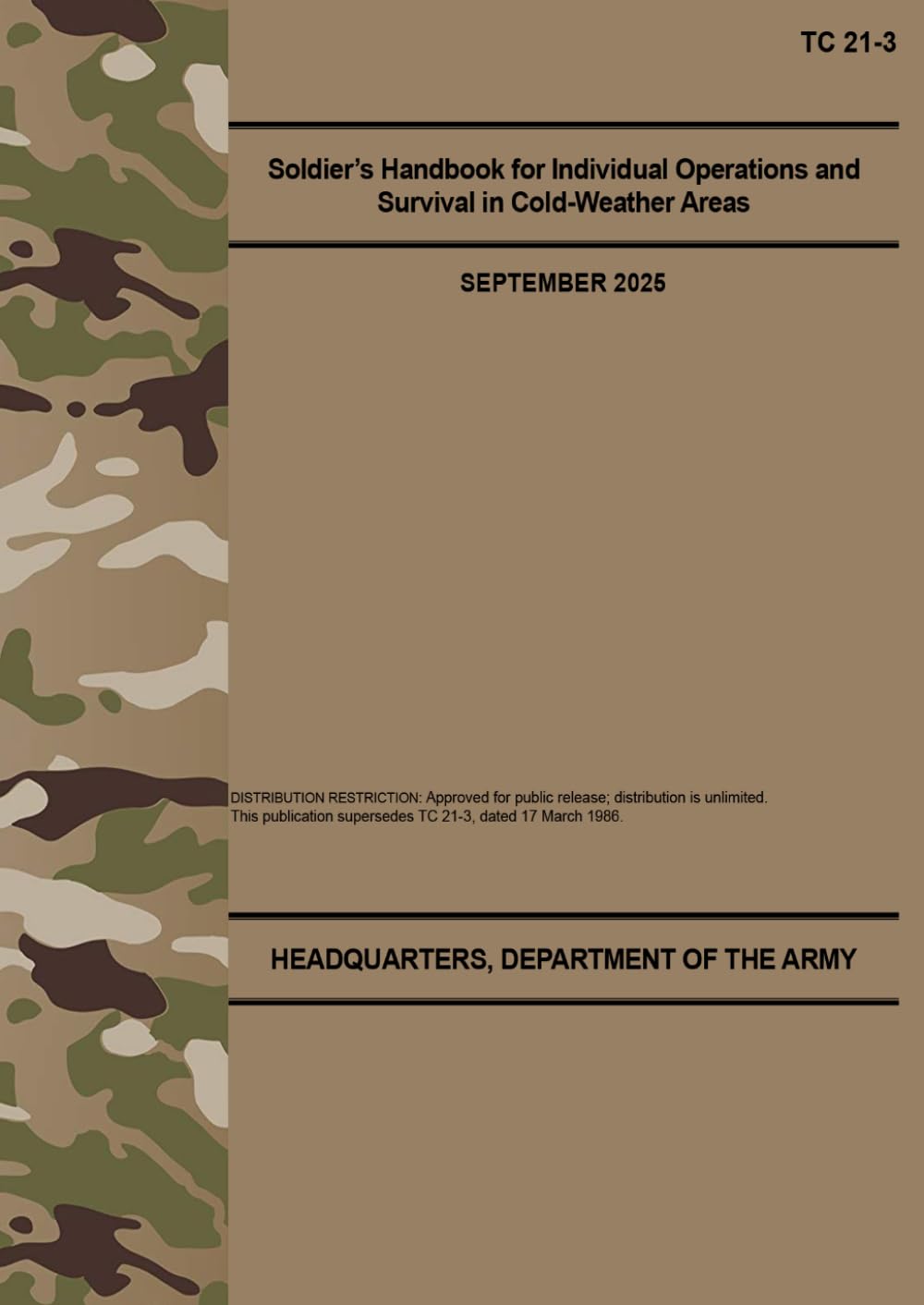 ler totalmente TC 21-3 Soldier’s Handbook for Individual Operations and Survival in Cold-Weather Areas - Sep. 2025: (Field Pocket Size)