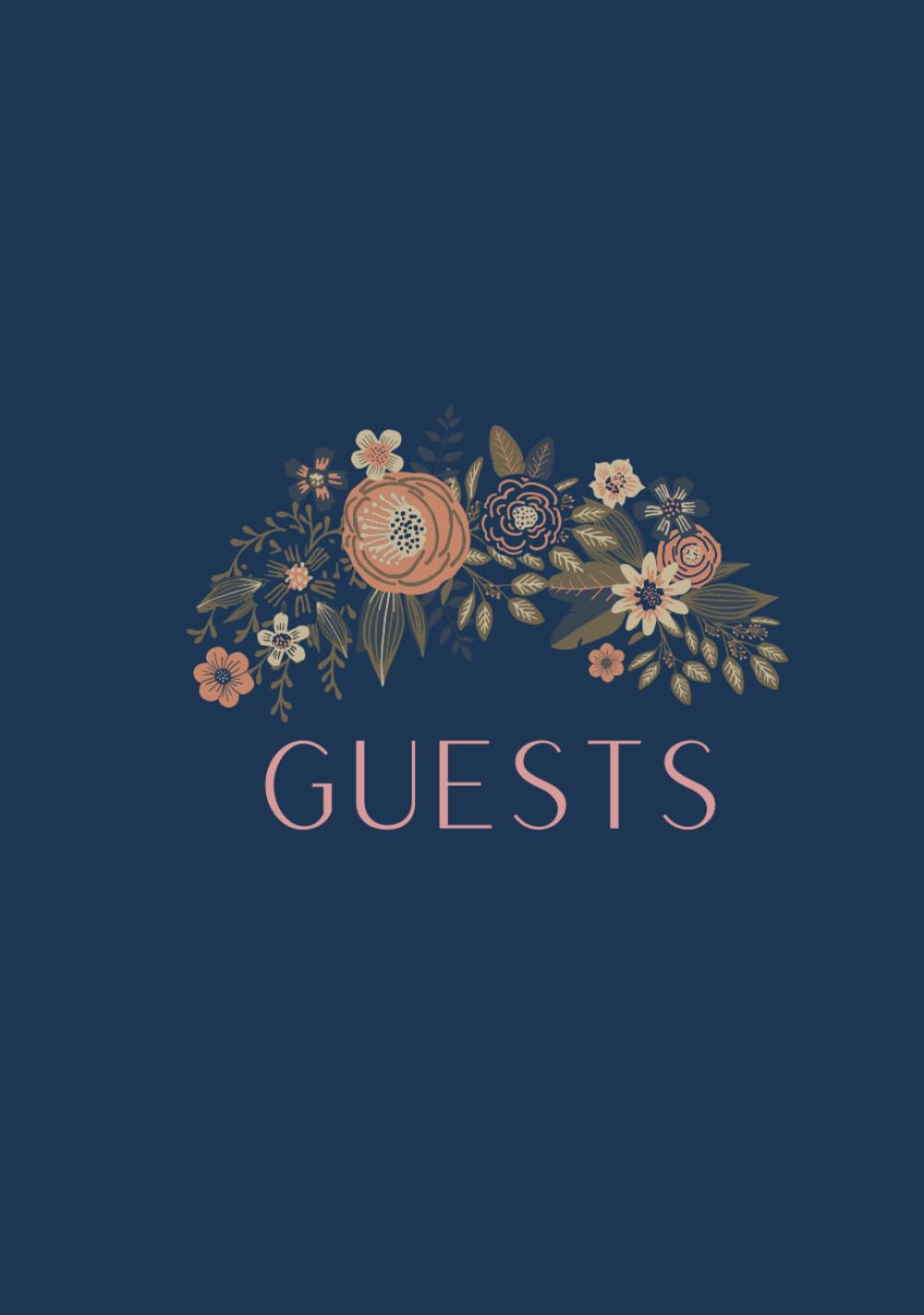 Wedding Guest Book - Navy Flowers - 100 Pages Hardcover: A Keepsake of Love, Memories, and Well‑Wishes baixar livro de graça