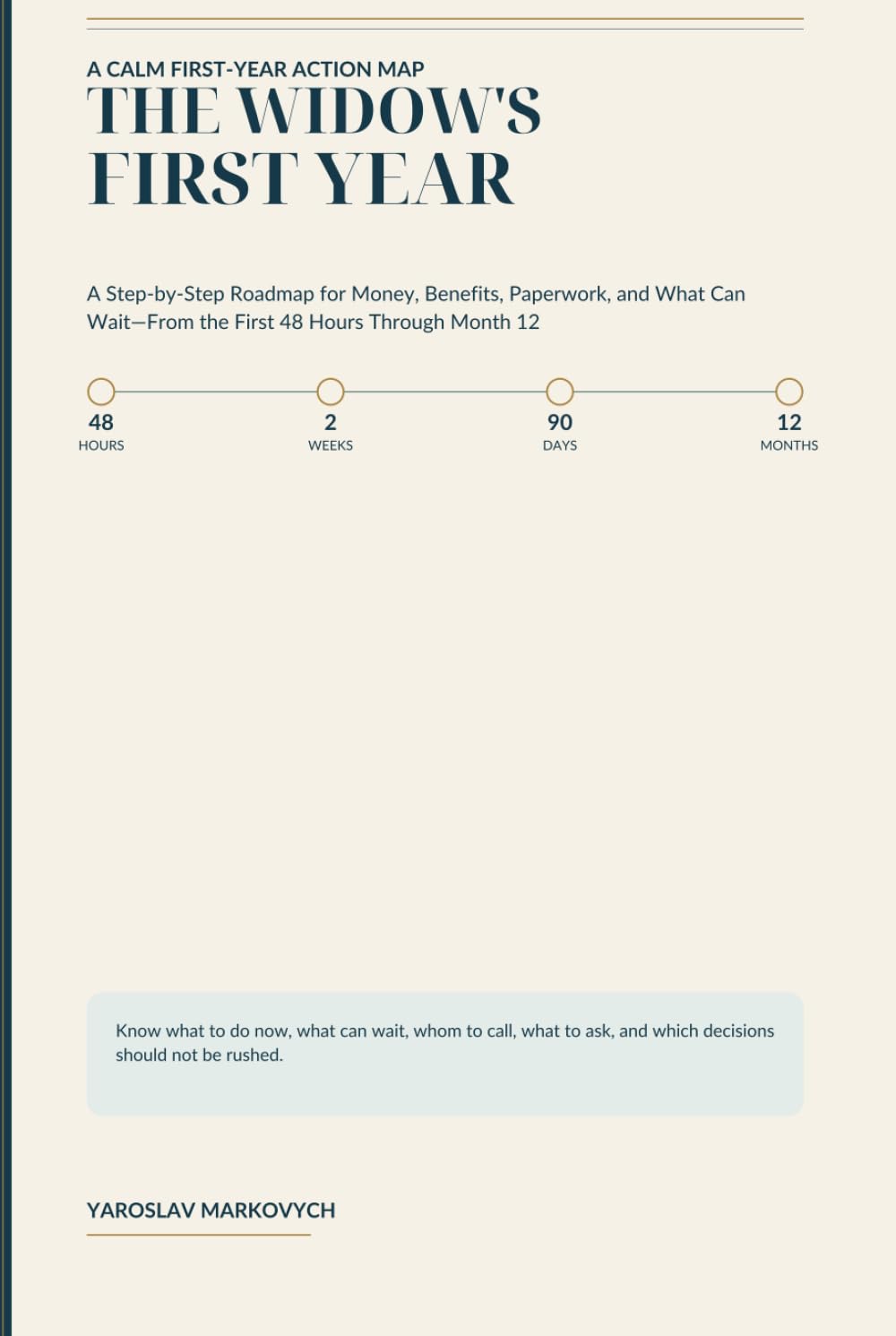 ler totalmente THE WIDOW'S FIRST YEAR: A Step-by-Step Roadmap for Money, Benefits, Paperwork, and What Can Wait—From the First 48 Hours Through Month 12