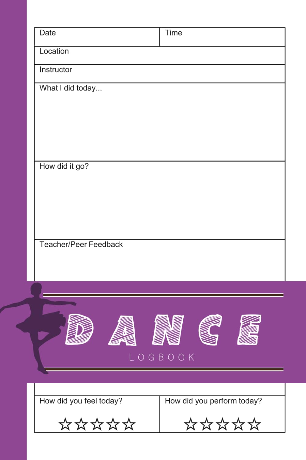 Dance Log Book: 6x9 inches, 110 Pages baixar o livro de graça