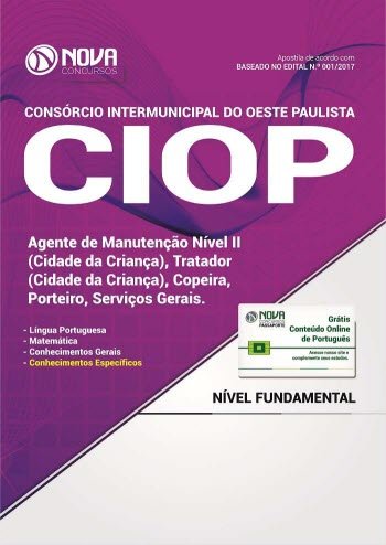 ler totalmente Apostila CIOP-SP 2017 - Agente de Manutenção Nível II, Tratador, Copeira, Porteiro e Serviços Gerais