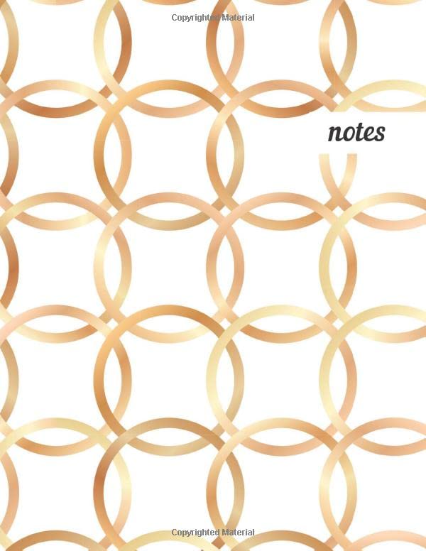 Notes: College Ruled Lined Journal, Cute Golden Pattern Design - Perfect for Office, School, College, Writing & Note Taking - Large 8.5 x 11 inches - 110 Pages baixar livro de graça