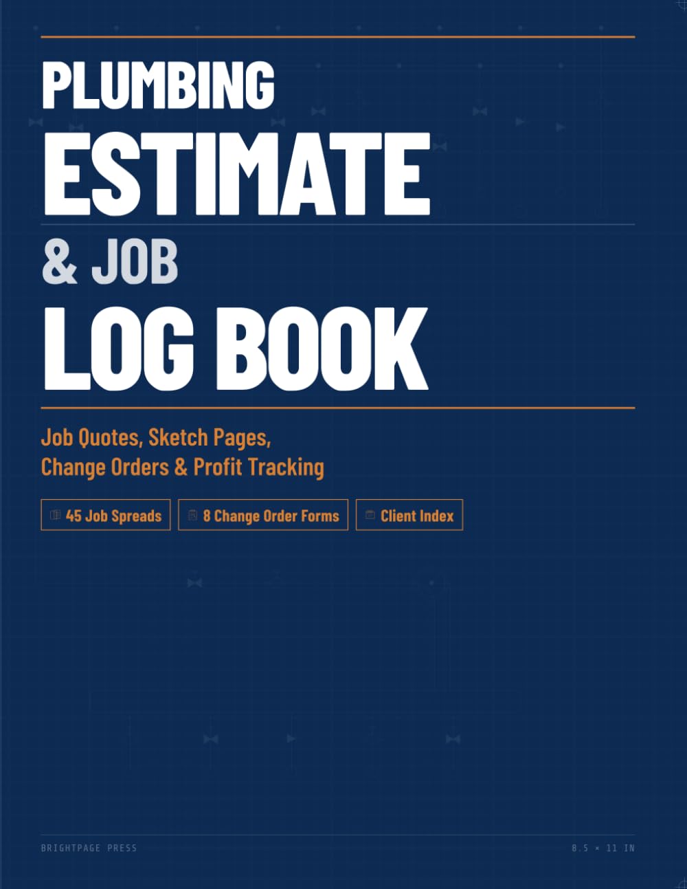 Plumbing Estimate and Job Log Book: Job Quote and Client Record Book for Plumbers and Plumbing Contractors with Sketch Pages, Change Order Forms,... and Client Index, 45 Jobs, Large 8.5 x 11 baixar o livro de graça