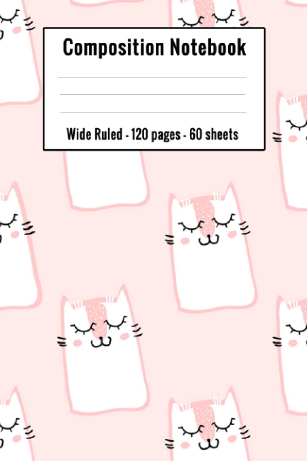 cat composition notebook wide ruled: wide ruled teacher notebook | composition notebook for girls, kids, school, students and teachers baixar livro de graça