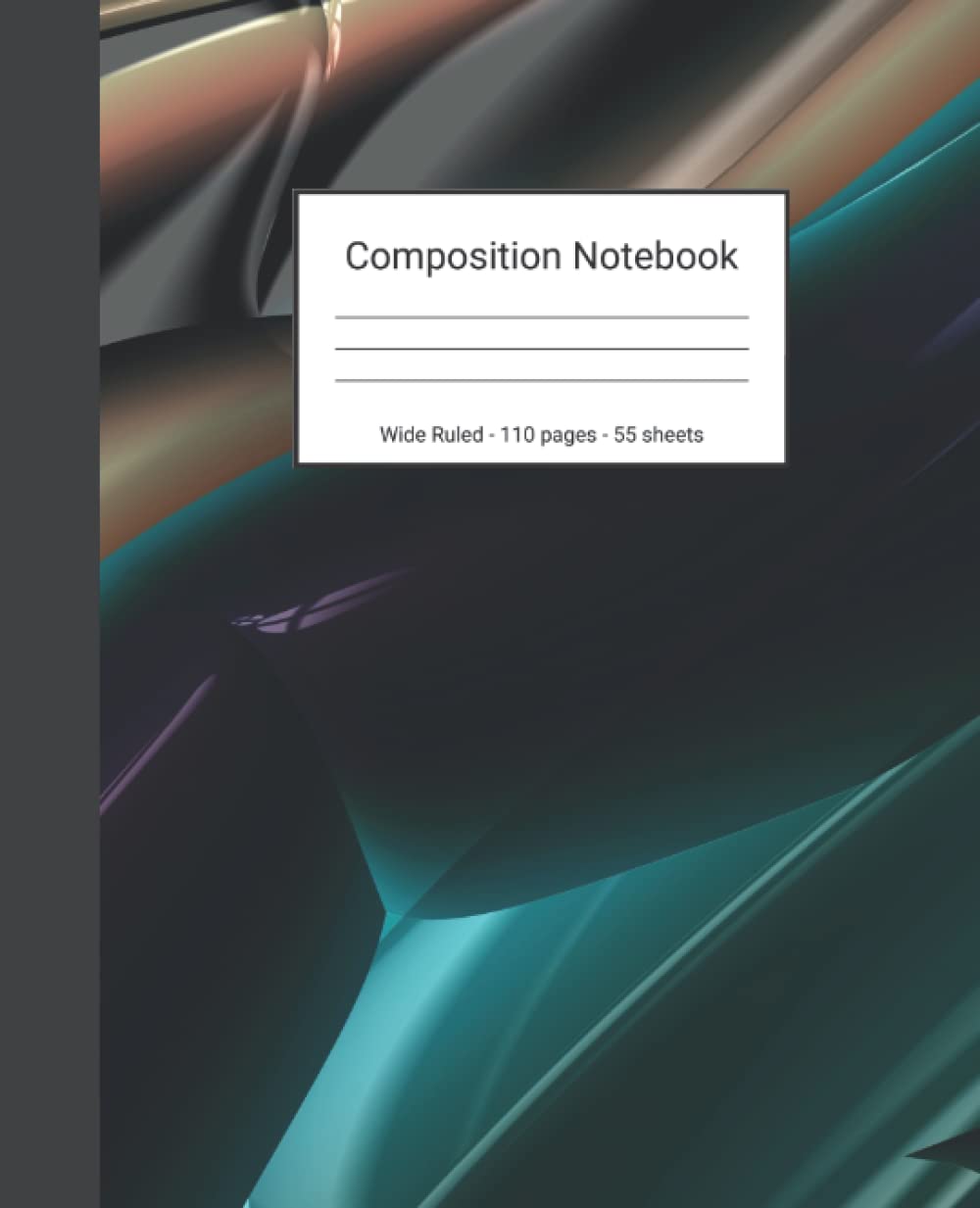 ler totalmente Composition Notebook: Wide Ruled Paper Notebook Journal - Green And Brown Abstract Painting - Blank Wide Lined Workbook