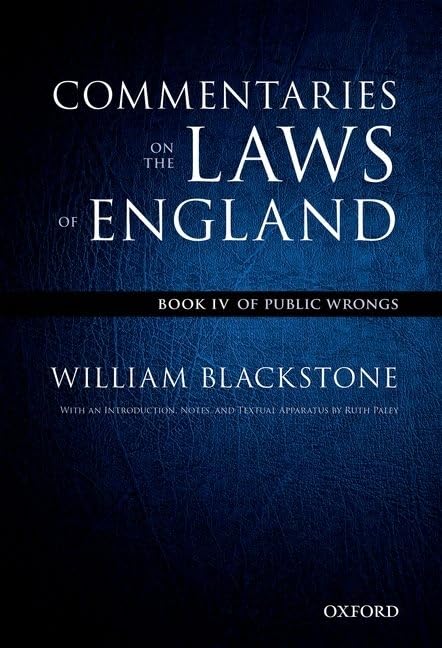 The Oxford Edition of Blackstone's: Commentaries on the Laws of England: Book I, II, III, and Ivpack baixar livro de graça