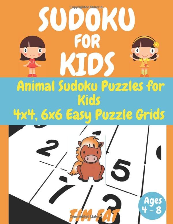 SUDOKU FOR KIDS: 72 Animal Sudoku Puzzles for Kids Ages 8 (Children's Activity Books) with Solutions. baixar livro de graça