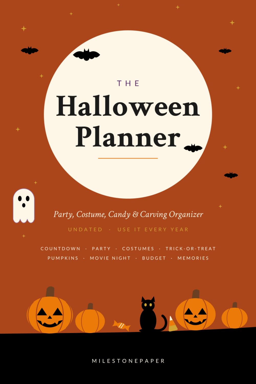 ler totalmente The Halloween Planner: An Undated October Planner for Parties, Costumes, Trick-or-Treat, Candy & Memories