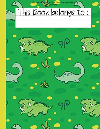 Handwriting Practice Paper Workbook Primary Composition Notebook: Dinosaur Journal Blank Dotted Wide Ruled Writing Sheets Notebook For Preschool And Kindergarten (Dino World) baixar o livro de graça