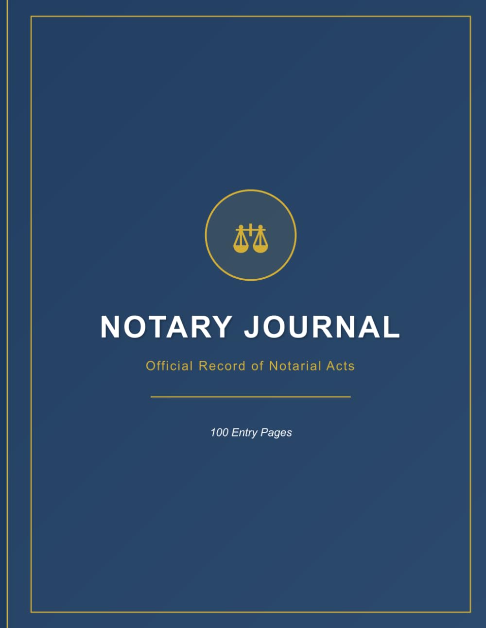 ler totalmente Notary Journal: Official Record of Notarial Acts - 100 Entry Pages