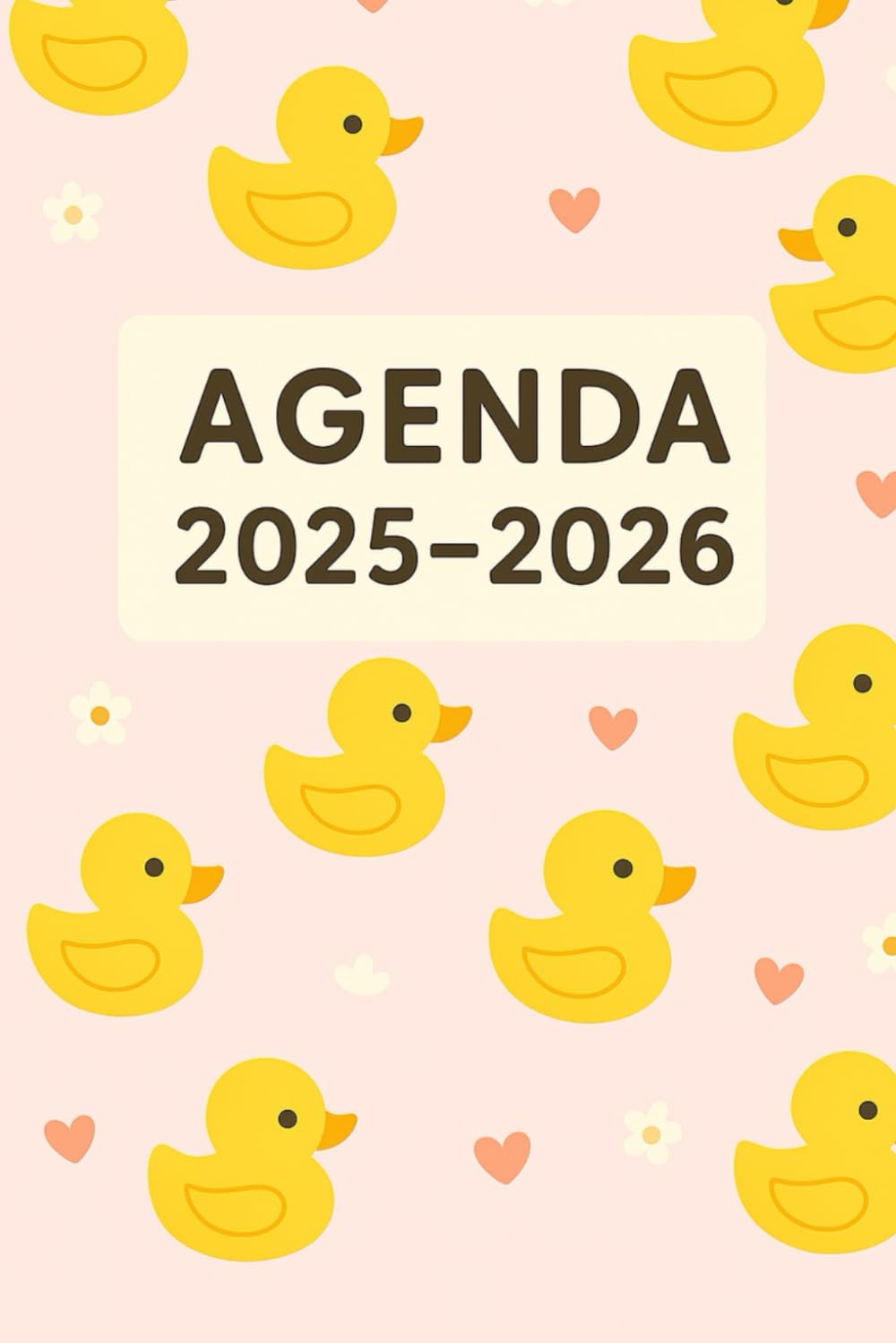 Agenda escolar 2025-26 com desenhos de patos (Portuguese Edition)