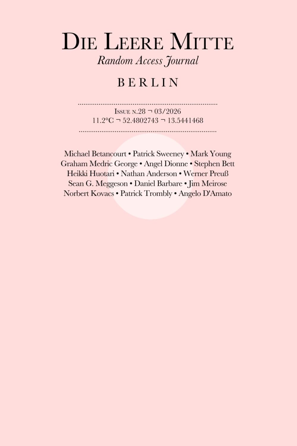 Die Leere Mitte: Issue 28 – 2026 baixar o livro de graça