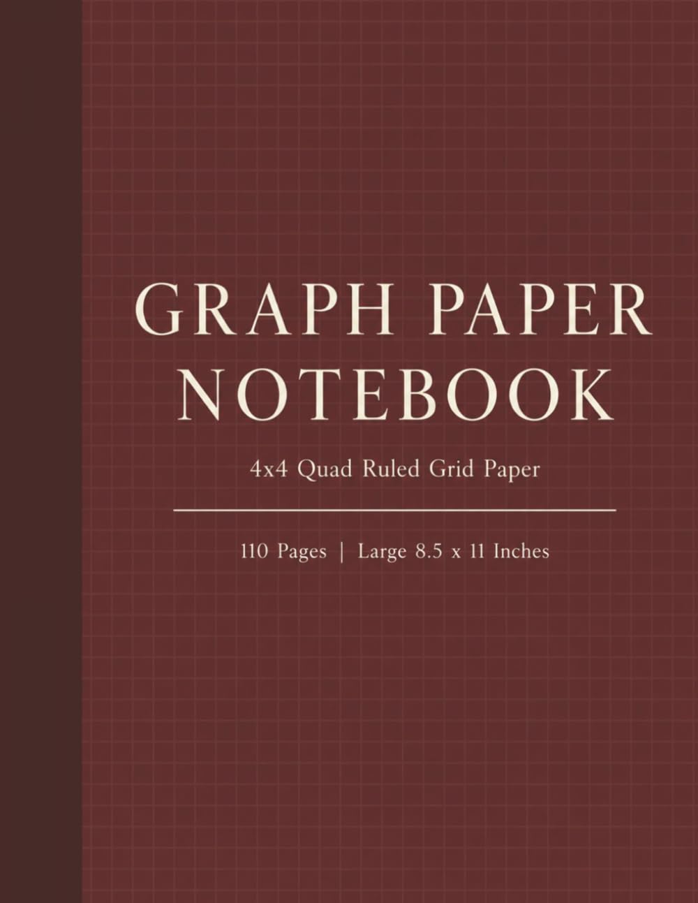 Graph Paper Notebook: 4x4 Quad Ruled Grid Paper, 110 Pages, Large 8.5 x 11 Inches (Burgundy Edition) baixar o livro de graça