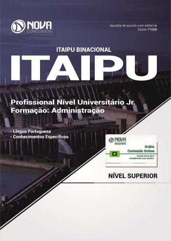 capítulo por capítulo baixar Apostila ITAIPU 2017 - Profissional de Nível Superior Jr - Formação: Administração