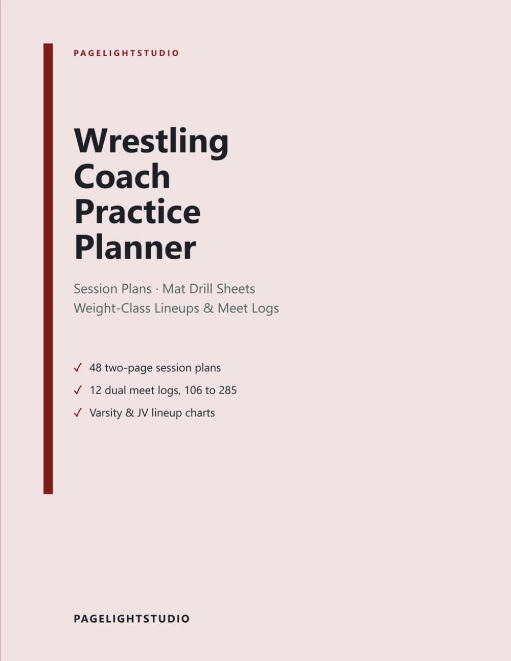 ler totalmente Wrestling Coach Practice Planner: Session Plans with Mat Drill Sheets, Weight Class Lineups, Team Roster, Season Schedule & Dual Meet Logs for Youth & High School Teams, 8.5 x 11