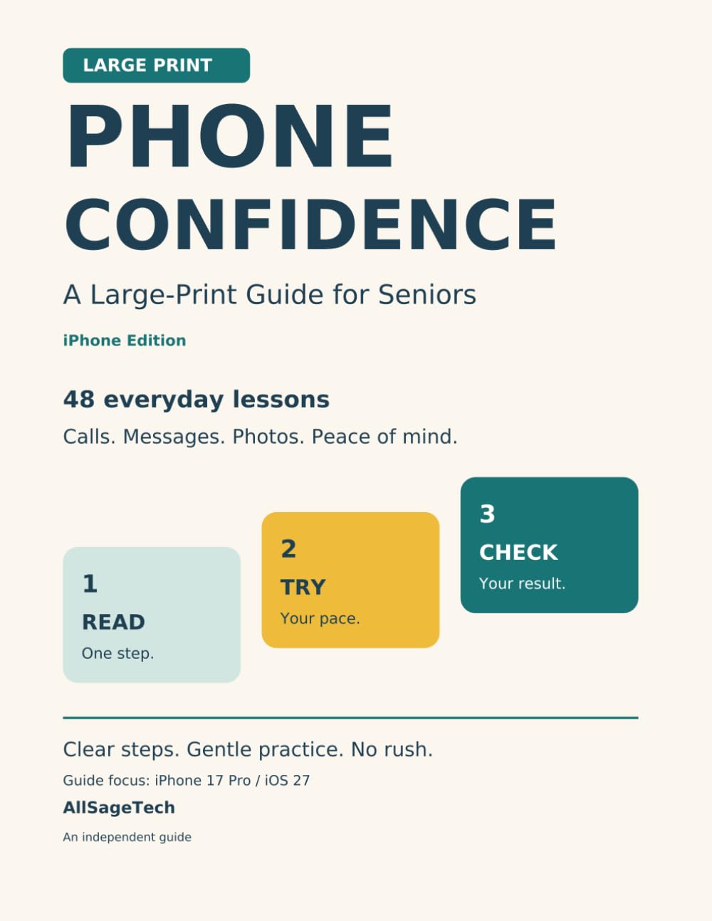 Phone Confidence: A Large-Print Guide for Seniors - iPhone Edition baixar o livro de graça