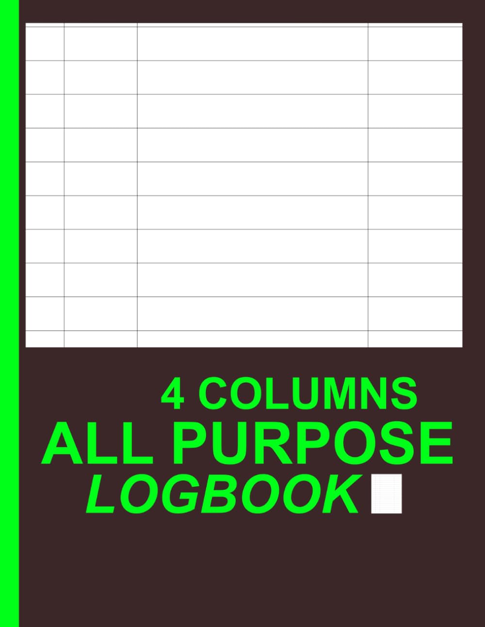 ler totalmente Compact 4-column log book for tracking daily activities, time, inventory/equipment, income/expenses, mileage, orders, donations, debits/credits, or visitors