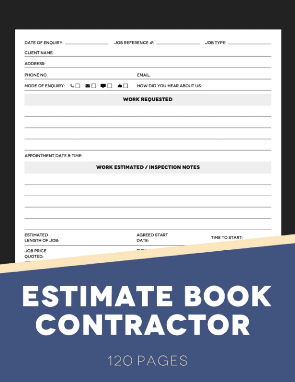 Estimate Book Contractor: Book for Estimating Jobs with Client Log and Measurement Notes, Contractor Log Book, 8.5x11 Inches, 121 Pages baixar o livro de graça